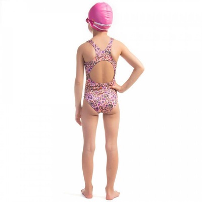 Maiô para Natação Swim Colors Onça Apaixonada Rosa - Infantil - Foto 2