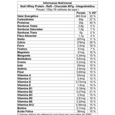 Whey Protein Integralmédica Nutri Refil - Chocolate - Baunilha - Morango - 907g cada - Foto 6