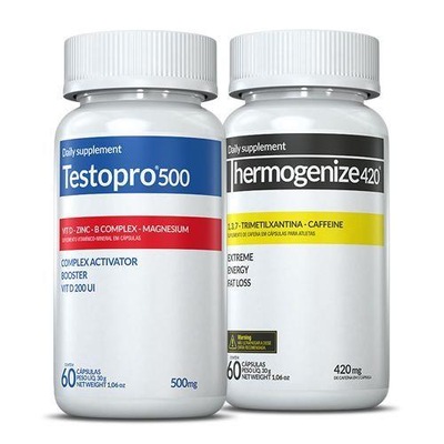 Pré-Hormonal Inove Nutrition Testopro 500 - 60 Capsulas + Termogênico Thermogenize420 - 60 Capsulas - Foto 1