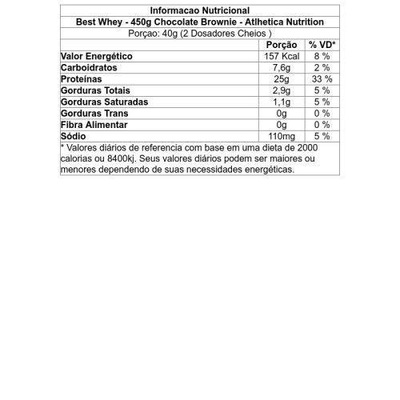 Whey Protein Atlhetica Best Whey - Chocolate Brownie - 450g - Foto 2
