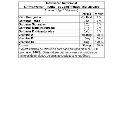Termogênico Iridium Labs Kimera Woman Thermo - 60 Comprimidos - Foto 2