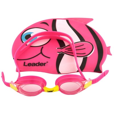 Kit de Natação Leader Óculos de Natação + Touca - Infantil - Foto 1