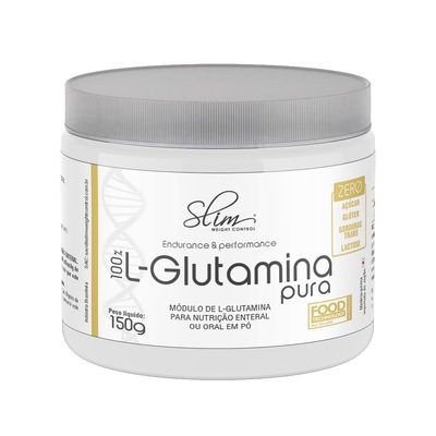 100% L-Glutamina Slim Weight Control Pura - 150g - Foto 1