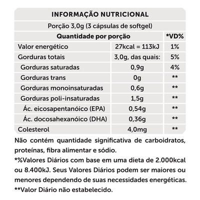 Ômega 3 BRN Foods - 120 Cápsulas - Foto 3
