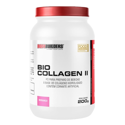 Colágeno Bodybuilders Bio Collagen II - Morango - 200g - Foto 1