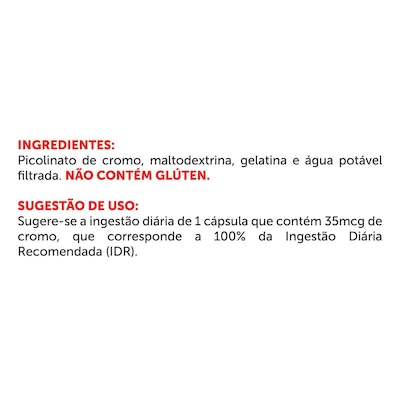 Picolinato de Cromo (Chromo-Q Foods) BRN Foods - 100 Cápsulas - Foto 2