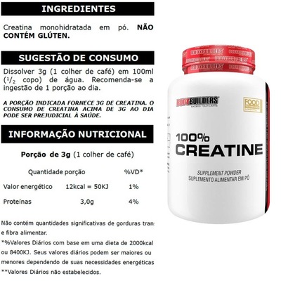 100% Creatina Bodybuilders - 100g - Foto 2