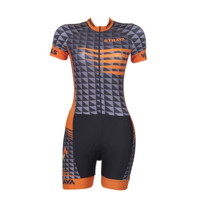 Macaquinho de Ciclismo Strava D.40 Carbono - Feminino - Foto 1
