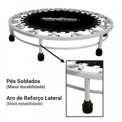 Kit Cama Elástica Natural Fitness Mini Jump Profissional + DVD de Aula - Foto 2