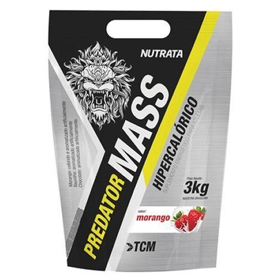 Hipercalórico Predator Mass Nutrata - Morango - 3000g - Foto 1