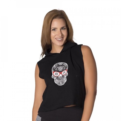 Blusa Cropped com Capuz Go Fit Rio Moletim - Feminina - Foto 2