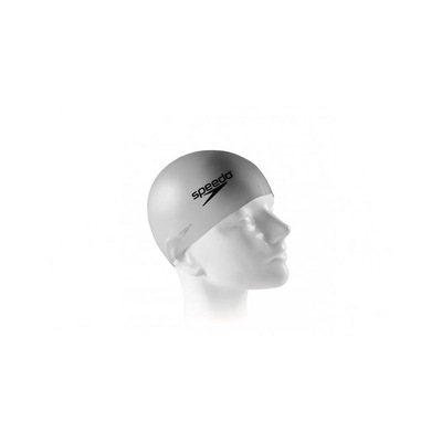 Touca de Natação Speedo Lisa Junior Swim Cap em Silicone Prata - Infantil - Foto 1