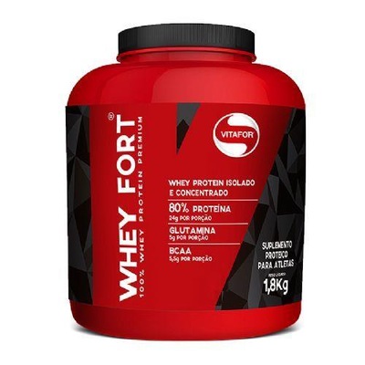 Whey Fort  Vitafor - Chocolate - 1,8kg - Foto 1