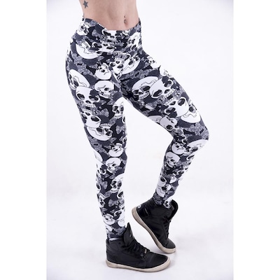calça legging de caveira