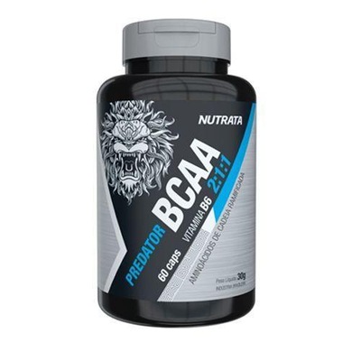 BCAA 2:1:1 Nutrata Predator - 60 Cápsulas - 5 Frascos - Foto 1