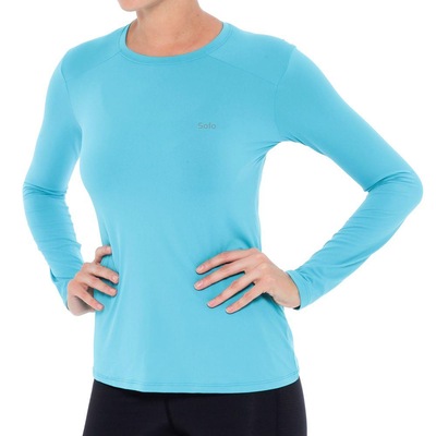 Camiseta Manga Longa Solo Ion UV com Proteção Solar - Feminina - Foto 2