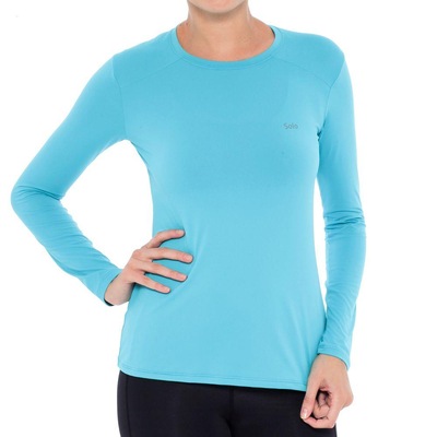 Camiseta Manga Longa Solo Ion UV com Proteção Solar - Feminina - Foto 1