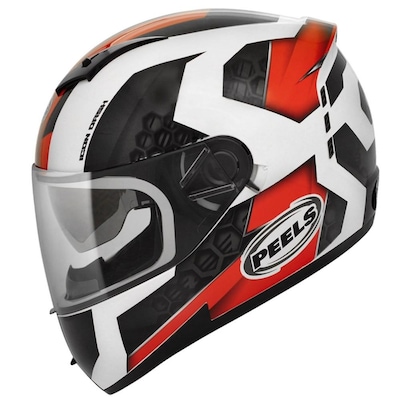 Capacete Peels Icon Dash - Branco e Vermelho - Foto 1