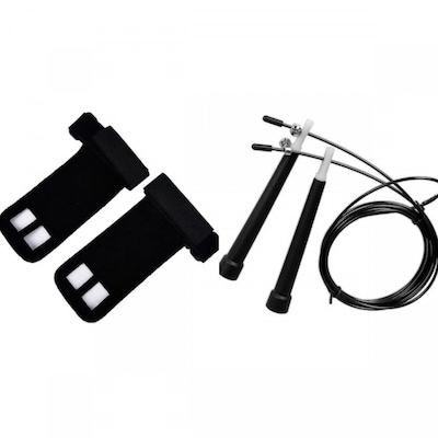 Corda de Pular Speed + Luvas Hand Grip Couro - Par - Foto 1