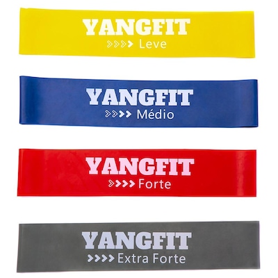 Kit Mini Band Yangfit Faixa Elástica Circulares -  4 Intensidades - Foto 6