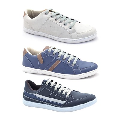 Kit Sapatênis Stop Calçados DN com 3 Pares - Masculino - Adulto - Foto 1
