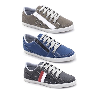 Kit Sapatênis Stop Calçados CP com 3 Pares - Masculino - Infantil - Foto 1