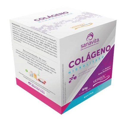 Colágeno Verisol Hidrolisado Sanavita - Neutro - 30 Sticke de 2,8g - Foto 1