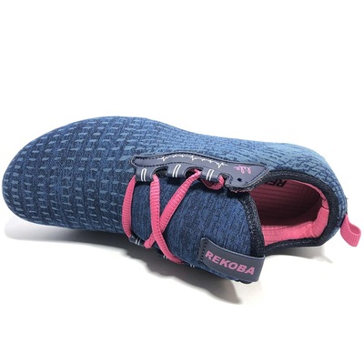 Tênis Rekoba Life Caminhada Feminino - Marinho e Pink - Foto 3