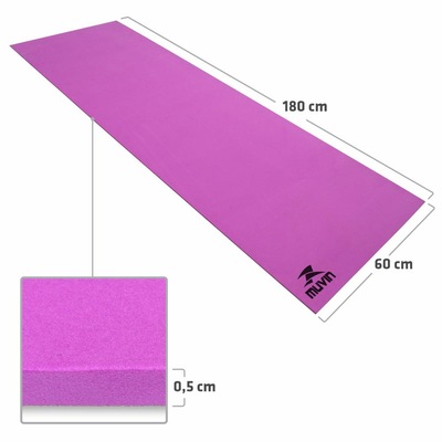 Tapete para Yoga Muvin TPY-300 - 180x60x0,5cm - Foto 2
