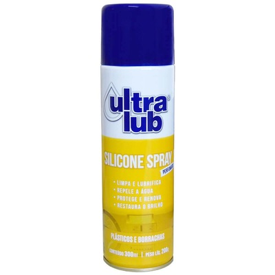 Kit de Silicone Spray Ultralub Lubrificante Esteira e Engrenagens - 300ml com 3 unidades - Foto 2
