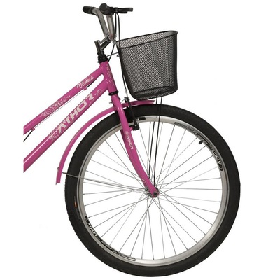 Bicicleta Athor Venus com Cestão Aro 26 - Freio V-Brake - Marcha Único - Adulto - Foto 2