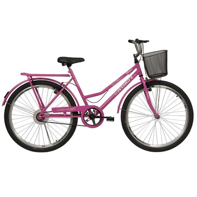 Bicicleta Athor Venus com Cestão Aro 26 - Freio V-Brake - Marcha Único - Adulto - Foto 1