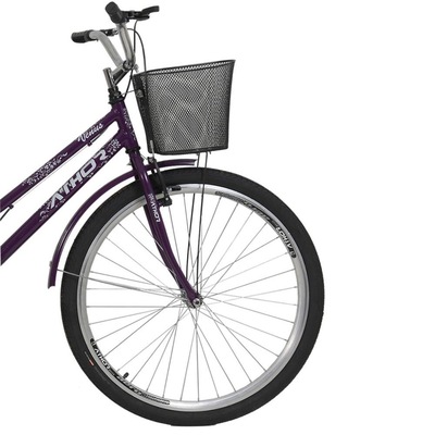 Bicicleta Athor Venus com Cestão Aro 26 - Freio V-Brake - Marcha Único - Adulto - Foto 2