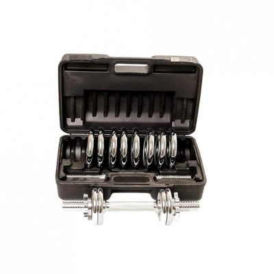 Kit Wct Fitness 217 com Anilhas Cromadas + Halteres Com Rosca Na Maleta - 12Kg - Foto 6