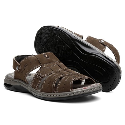 Sandália Venetto Conforto em Couro - Masculina - Foto 2