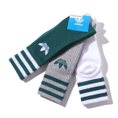 Kit Meias adidas Originals Solid Crew Color - 3 Pares - Adulto - Foto 2