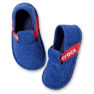 Sandália Crocs Classic Slipper K Cerulean - Infantil - Foto 5