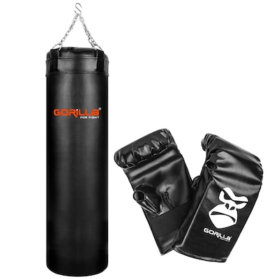 Kit Gorilla Saco de Pancada Profissional 120 cm + Luva Bate-Saco - Foto 1