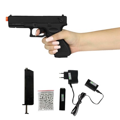 Pistola Airsoft Elétrica Cyma Glock G18C CM.030 Semi-Metal Bivolt - Foto 5