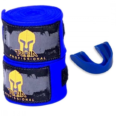Kit 2 com Bandagem Elástica Troia de 4 m + Protetor Bucal - Foto 1