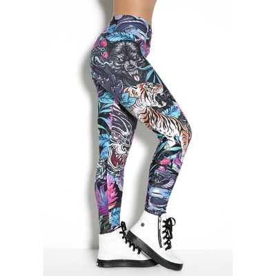 Calça Legging Rock Code Elastic Animal Fight - Feminina - Foto 2