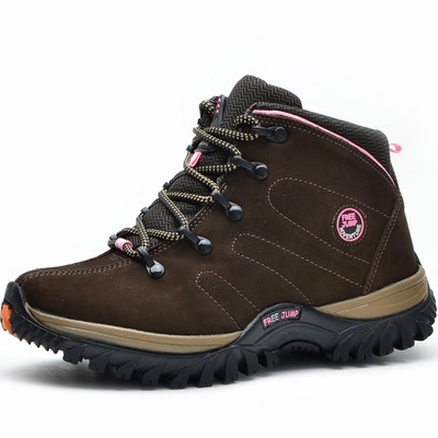 Bota Coturno Free Jump Adventure em Couro - Feminina - Foto 1