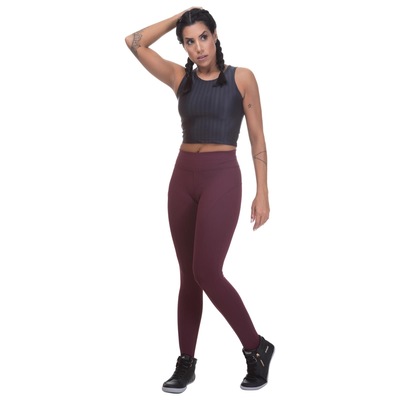 Calça Legging Miss Blessed Premium Montaria Marsala - Feminina - Foto 1