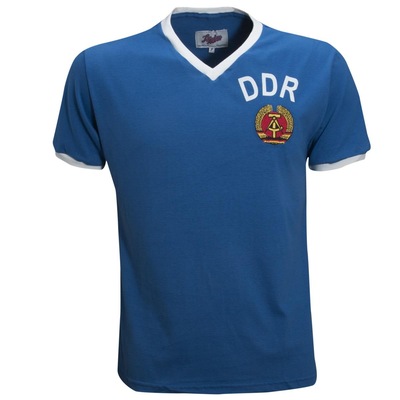 Camisa Liga Retrô DDR 1974 Alemanha Oriental - Masculina - Foto 1