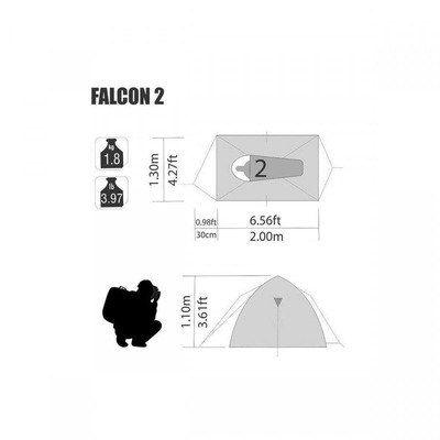 Barraca Acampamento Nautika Falcon - 2 Pessoas - Foto 4