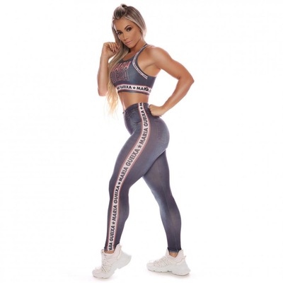 Calça Legging Maria Gueixa Jeans Printed Faixa Nude - Feminina - Foto 3
