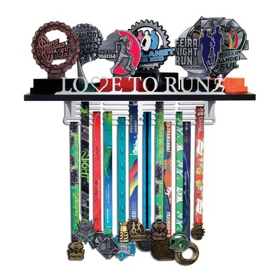 Porta Troféus e Medalhas Win para Corrida Love To Run - Feminino - Foto 1