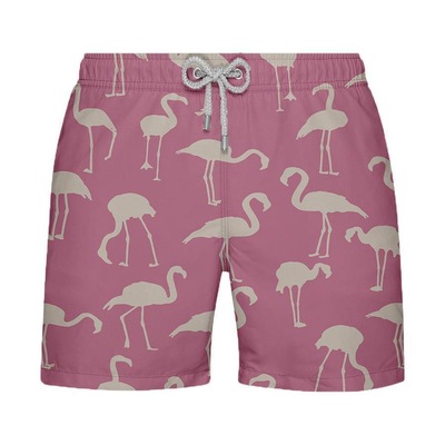 Shorts SB Estampado Flamingos - Masculino - Foto 1
