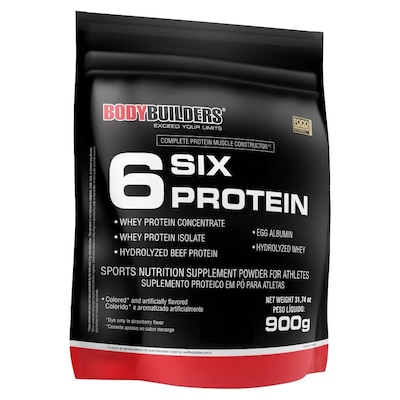 Whey Protein 6 Six Bodybuilders - 900g - Morango - Foto 1