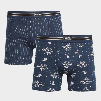 Kit de Cueca Boxer Lupo com 2 Unidades - Adulto - Foto 1